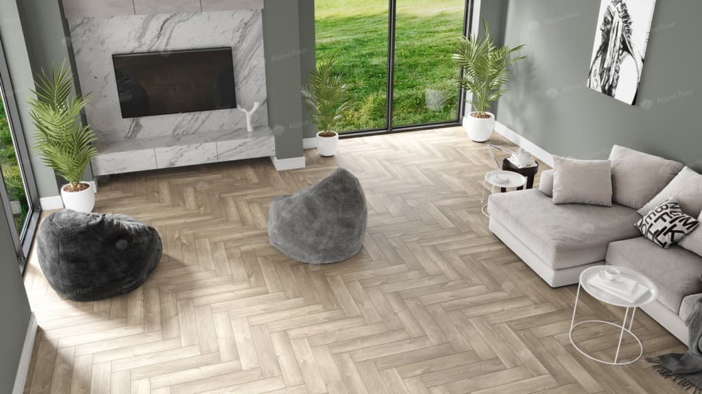 Каменный ламинат SPC Alpine Floor Parquet Light Дуб Натуральный Отбеленный, ЕСО 13-5 MC