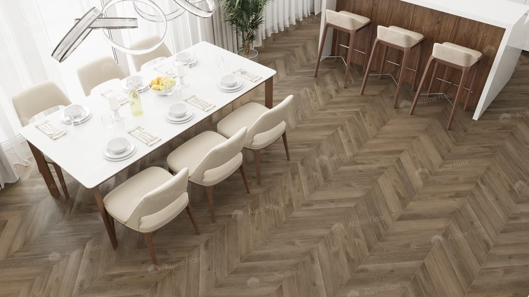 Кварцвиниловая плитка Alpine Floor Chevron Alpine LVT Дуб Насыщенный, ECO 20-4 Кварцвиниловая плитка Alpine Floor Chevron Alpine LVT Дуб Насыщенный, ECO 20-4