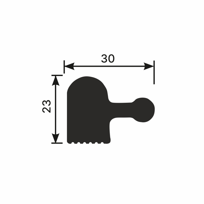 Заглушка Cosca Decor ZL007 левая для рейки RX007, 15x23x2800 мм, Экополимер