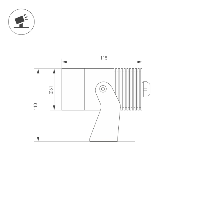 Светильник ALT-RAY-R61-12W Warm3000 (DG, 6 deg, 230V), Arlight, 035892, изображение 2 Светильник ALT-RAY-R61-12W Warm3000 (DG, 6 deg, 230V), Arlight, 035892, изображение 2