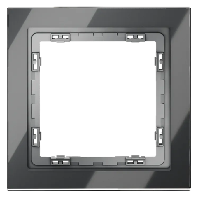 Рамка стеклянная VOLTUM S70 на 1 пост, (графит, стекло), Voltum, VLS110107 Рамка стеклянная VOLTUM S70 на 1 пост, (графит, стекло), Voltum, VLS110107