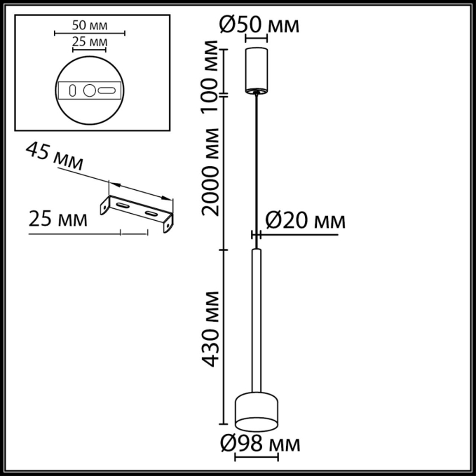 Светильник IP20 LED 10W 3000K 220V LASLO HIGHTECH ODL26 347 ODEON LIGHT 7152/10L, схема товара Светильник IP20 LED 10W 3000K 220V LASLO HIGHTECH ODL26 347 ODEON LIGHT 7152/10L, схема товара