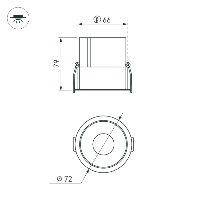Светильник MS-ATLAS-BUILT-R72-20W Day4000 (BK-BK, 30 deg, 230V), Arlight, 035461, изображение 2 Светильник MS-ATLAS-BUILT-R72-20W Day4000 (BK-BK, 30 deg, 230V), Arlight, 035461, изображение 2