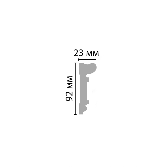 Молдинг гладкий Decomaster A119, 92x23x2000 мм Молдинг гладкий Decomaster A119, 92x23x2000 мм