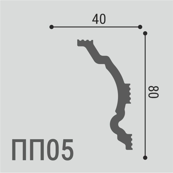 Карниз Де-Багет XPS Polymer ПП 05 80/40 Карниз Де-Багет XPS Polymer ПП 05 80/40