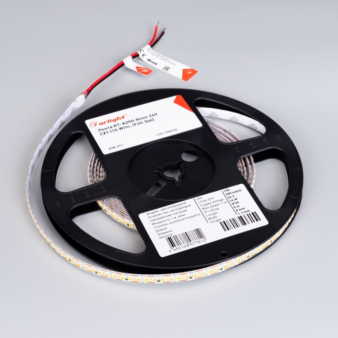 Светодиодная лента RT-A200-8mm 24V Warm3000-CX1 (16 W/m, IP20, 5m), Arlight, 046941, изображение 3 Светодиодная лента RT-A200-8mm 24V Warm3000-CX1 (16 W/m, IP20, 5m), Arlight, 046941, изображение 3