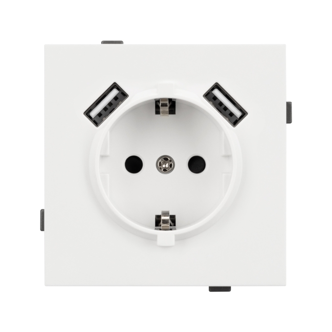 Механизм розетки с USB зарядкой SCT-TENDO-MUAA-SFPL-WH (230V, 16A), Arlight, 054606, изображение 3 Механизм розетки с USB зарядкой SCT-TENDO-MUAA-SFPL-WH (230V, 16A), Arlight, 054606, изображение 3