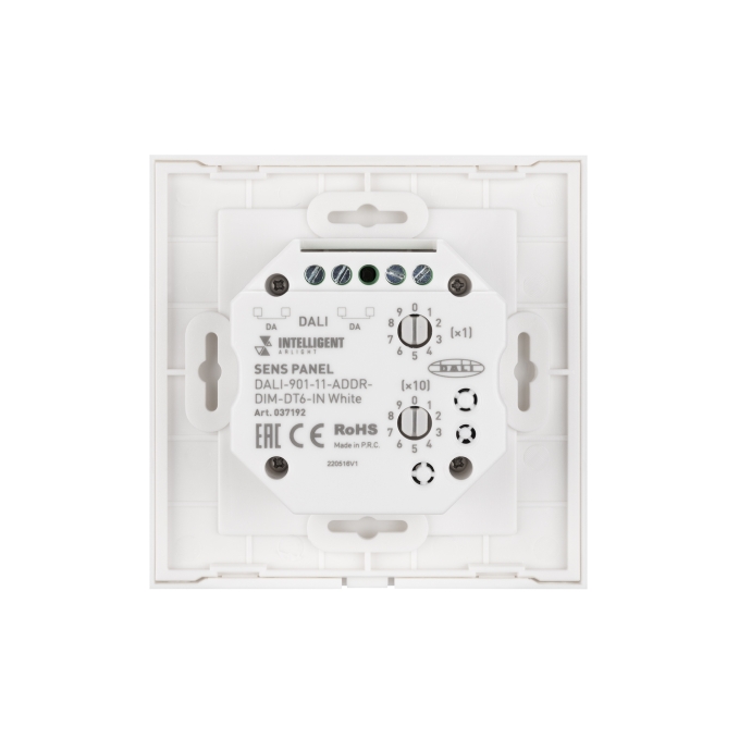 INTELLIGENT ARLIGHT Сенсорная панель DALI-901-11-ADDR-DIM-DT6-IN White (BUS), Arlight, 037192, изображение 2 INTELLIGENT ARLIGHT Сенсорная панель DALI-901-11-ADDR-DIM-DT6-IN White (BUS), Arlight, 037192, изображение 2