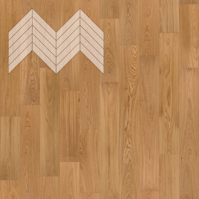 Паркет Елка Французская Lab Arte Chevron Дуб Селект лак 600/510х90х14/3/45°