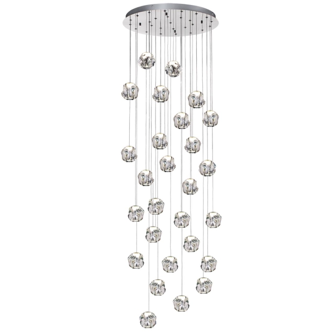 Люстра каскадная LED 120W 4000K 6000Лм JEMSTONE L-VISION ODL25 561 ODEON LIGHT 5084/120L, фото на белом фоне Люстра каскадная LED 120W 4000K 6000Лм JEMSTONE L-VISION ODL25 561 ODEON LIGHT 5084/120L, фото на белом фоне