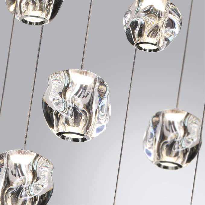 Люстра каскадная LED 120W 4000K 6000Лм JEMSTONE L-VISION ODL25 561 ODEON LIGHT 5084/120L, композиция 3 Люстра каскадная LED 120W 4000K 6000Лм JEMSTONE L-VISION ODL25 561 ODEON LIGHT 5084/120L, композиция 3