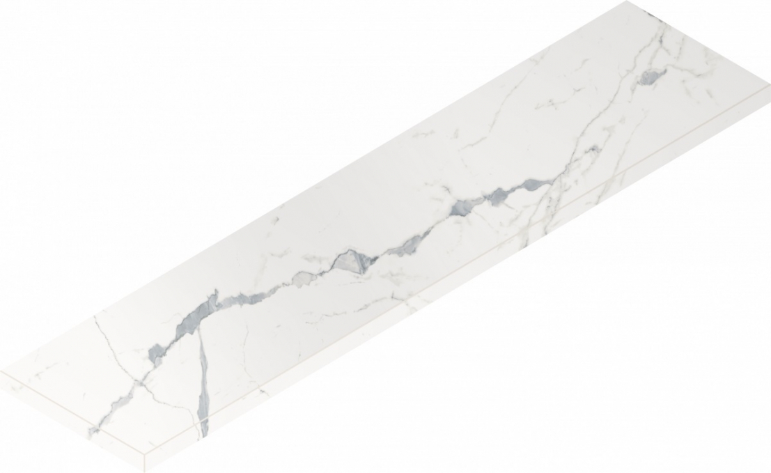 Ступень Italon Stellaris Statuario White угловая левая 33x120, 620070002605 Ступень Italon Stellaris Statuario White угловая левая 33x120, 620070002605