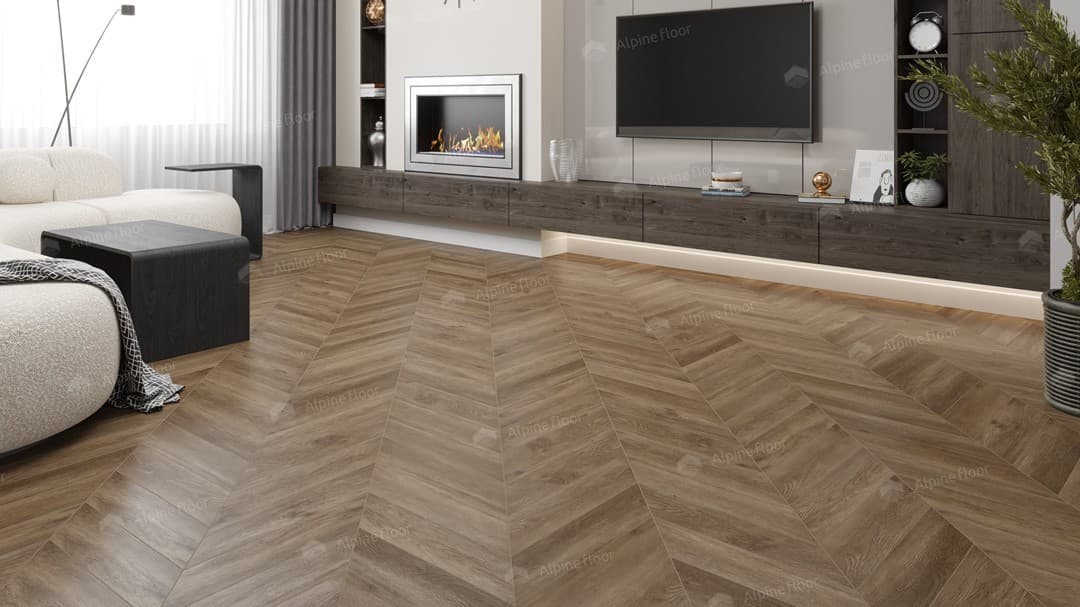 Кварцвиниловая плитка Alpine Floor Chevron Alpine LVT Макадамия, ECO 20-5 Кварцвиниловая плитка Alpine Floor Chevron Alpine LVT Макадамия, ECO 20-5
