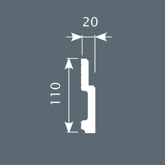 Плинтус Cosca Decor PX010, 110х20x2000 мм, Экополимер Плинтус Cosca Decor PX010, 110х20x2000 мм, Экополимер