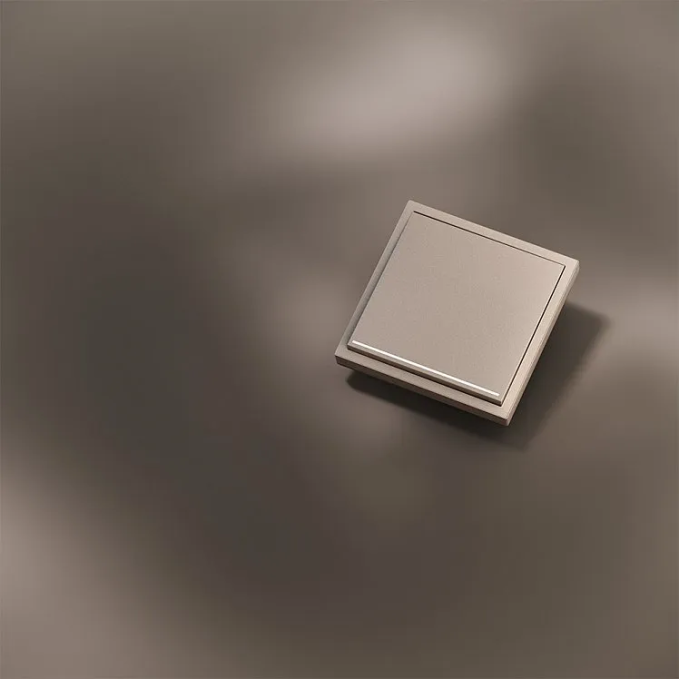 Клавиша для выключателя/переключателя одноклавишного с подсветкой, S70 Metal (платина), Voltum, VLSM000210
