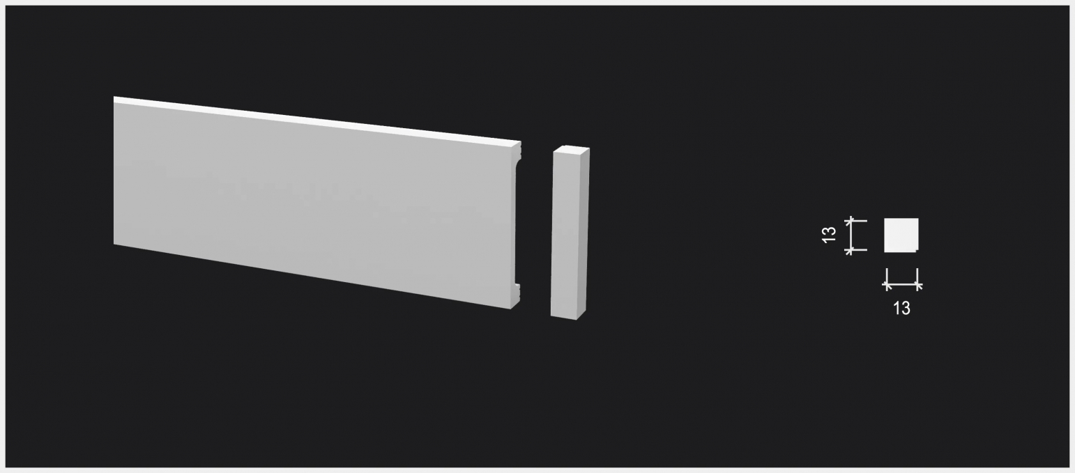 Комплектующий элемент Decor-Dizayn DD708/U5 для плинтуса - конверт в стену вправо Комплектующий элемент Decor-Dizayn DD708/U5 для плинтуса - конверт в стену вправо