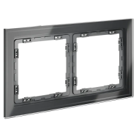 Рамка стеклянная VOLTUM S70 на 2 поста, (графит, стекло), Voltum, VLS110207 Рамка стеклянная VOLTUM S70 на 2 поста, (графит, стекло), Voltum, VLS110207