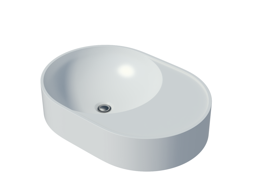 Накладная раковина Madera Luna 4627173210720 50 см белая глянцевая