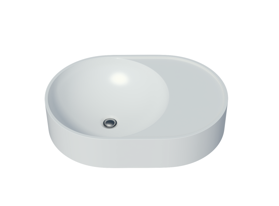 Накладная раковина Madera Luna 4627173210720 50 см белая глянцевая