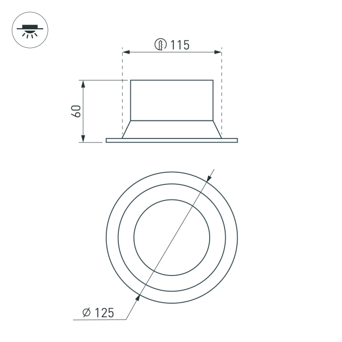 Светильник MS-BREEZE-BUILT-R125-16W Warm3000 (WH, 90 deg, 230V), Arlight, 036614(1), изображение 5 Светильник MS-BREEZE-BUILT-R125-16W Warm3000 (WH, 90 deg, 230V), Arlight, 036614(1), изображение 5