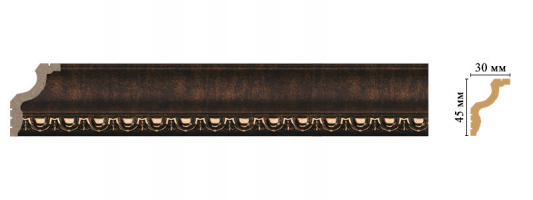 Карниз, плинтус потолочный Decomaster 148D-56, 45x30x2400 мм