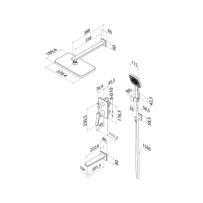 Душевая система Iddis Parker PARSB03i68 Душевая система Iddis Parker PARSB03i68