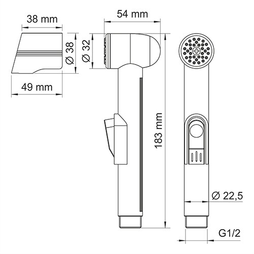 Гигиеническая лейка WasserKRAFT Mindel A157 Гигиеническая лейка WasserKRAFT Mindel A157