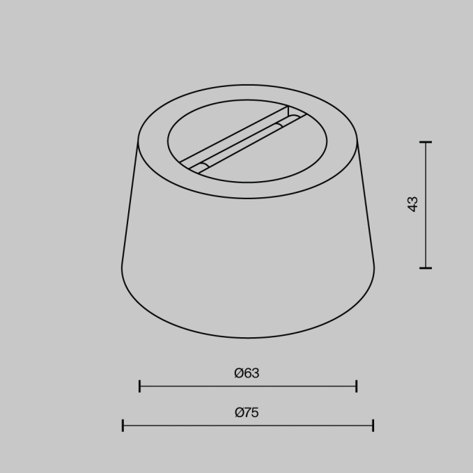 Чаша накладная Parity для двойного вывода ленты черная, TRA130CRDuo-B, изображение 3