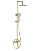 Душевая стойка со смесителем Wonzon & Woghand Line WW-AE3354-BG золото брашированная Душевая стойка со смесителем Wonzon & Woghand Line WW-AE3354-BG золото брашированная