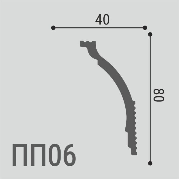 Карниз Де-Багет XPS Polymer ПП 06 80/40 Карниз Де-Багет XPS Polymer ПП 06 80/40