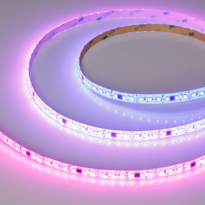 Светодиодная лента герметичная SPI-SE-A120-10mm 24V RGB-PX6-BPT (23 W/m, IP65, 2835, 5m), Arlight, 049451, изображение 1 Светодиодная лента герметичная SPI-SE-A120-10mm 24V RGB-PX6-BPT (23 W/m, IP65, 2835, 5m), Arlight, 049451, изображение 1
