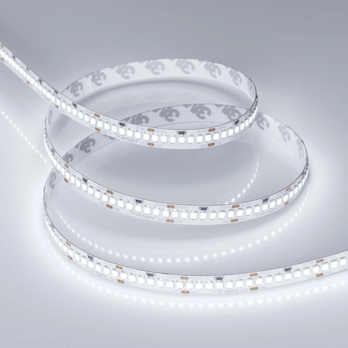 Светодиодная лента RT 2-5000 24V White5500 10mm (2835, 252 LED/m, LUX), Arlight, 023555, изображение 4