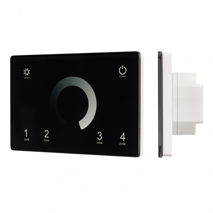 Панель Sens SMART-P79-DIM Black (230V, 4 зоны, 2.4G), Arlight, 028399, изображение 1