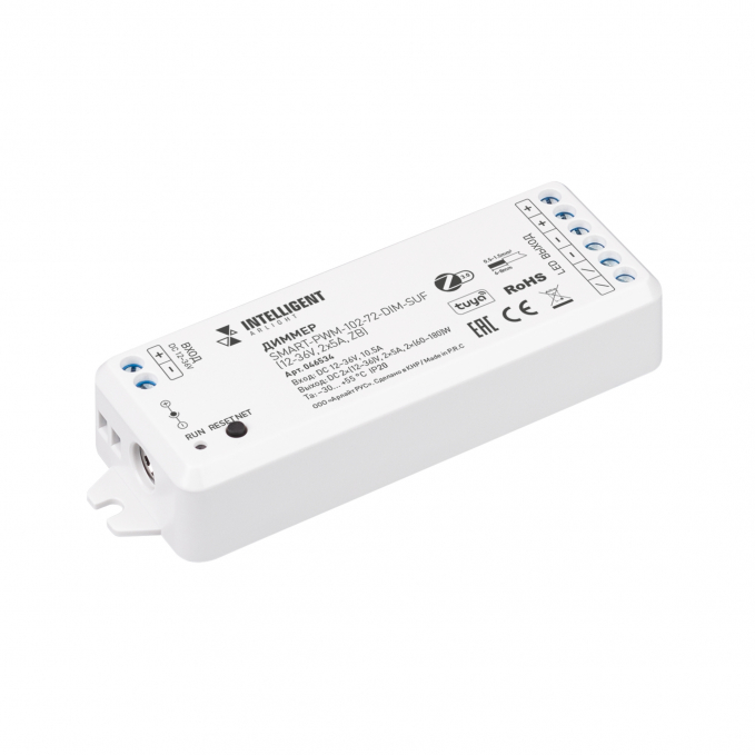 INTELLIGENT ARLIGHT Диммер SMART-PWM-102-72-DIM-SUF (12-36V, 2x5A, ZB), Arlight, 046534, изображение 1 INTELLIGENT ARLIGHT Диммер SMART-PWM-102-72-DIM-SUF (12-36V, 2x5A, ZB), Arlight, 046534, изображение 1