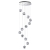 Люстра каскадная LED 60W 4000K 3000Лм JEMSTONE L-VISION ODL25 561 ODEON LIGHT 5084/60L