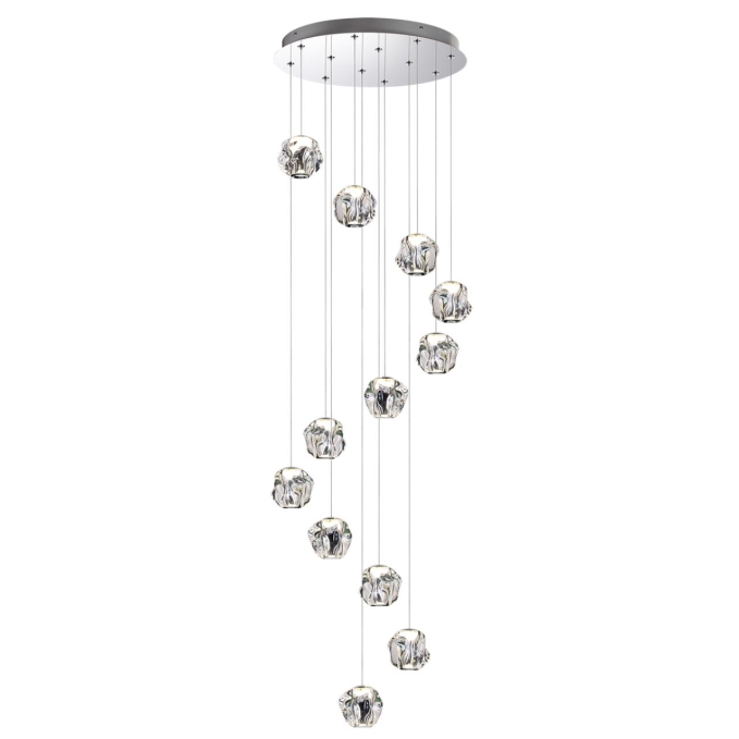 Люстра каскадная LED 60W 4000K 3000Лм JEMSTONE L-VISION ODL25 561 ODEON LIGHT 5084/60L, фото на белом фоне