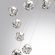 Люстра каскадная LED 60W 4000K 3000Лм JEMSTONE L-VISION ODL25 561 ODEON LIGHT 5084/60L, композиция 3