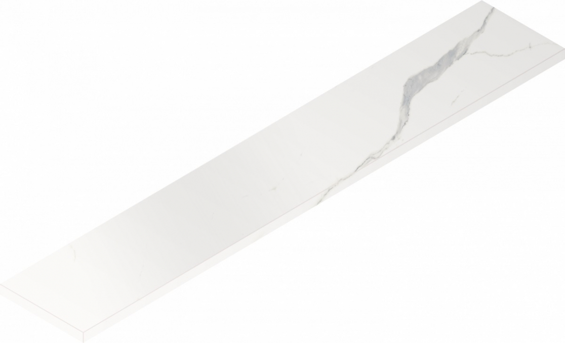 Ступень Italon Stellaris Statuario White угловая левая 33x160, 620070002630 Ступень Italon Stellaris Statuario White угловая левая 33x160, 620070002630