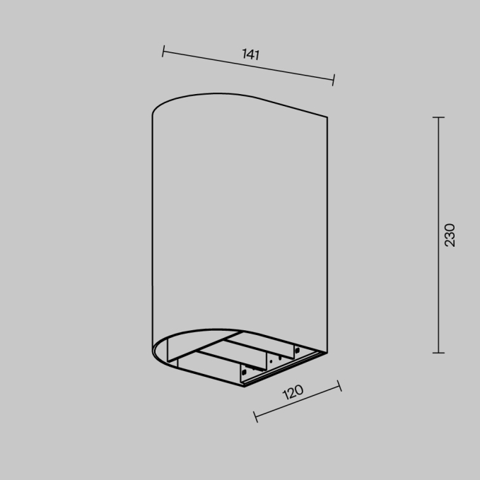Настенный светильник Драп / Drape 3000K 10Вт IP 65, O525WL-L10B3K, изображение 7 Настенный светильник Драп / Drape 3000K 10Вт IP 65, O525WL-L10B3K, изображение 7