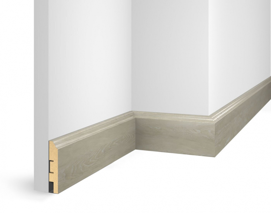 Плинтус Cosca Decor ЕP07 NanoFlex дуб Светлый, 80x16x2400 мм, МДФ Плинтус Cosca Decor ЕP07 NanoFlex дуб Светлый, 80x16x2400 мм, МДФ