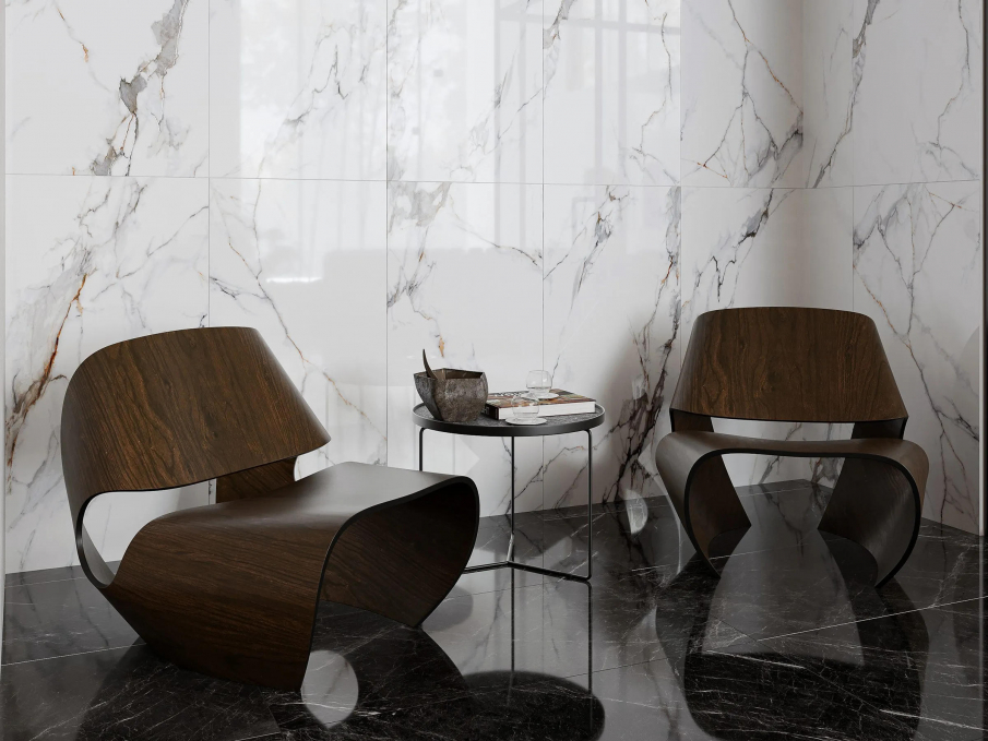Керамогранит Dogma Project Antibacterial Marquina Dark Levigato 60x120, DPA601207