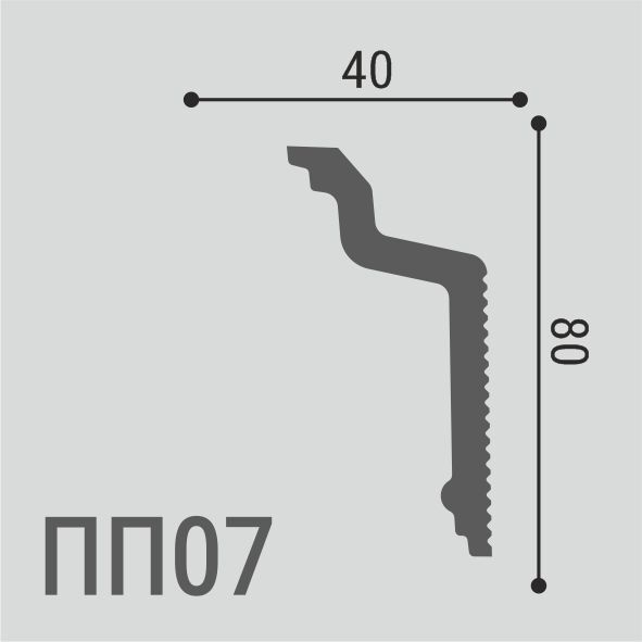 Карниз Де-Багет XPS Polymer ПП 07 80/40 Карниз Де-Багет XPS Polymer ПП 07 80/40