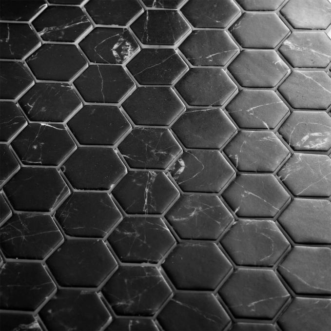 Мозаика Vidrepur Supreme Hex Marquina 30.7x31.7 Мозаика Vidrepur Supreme Hex Marquina 30.7x31.7