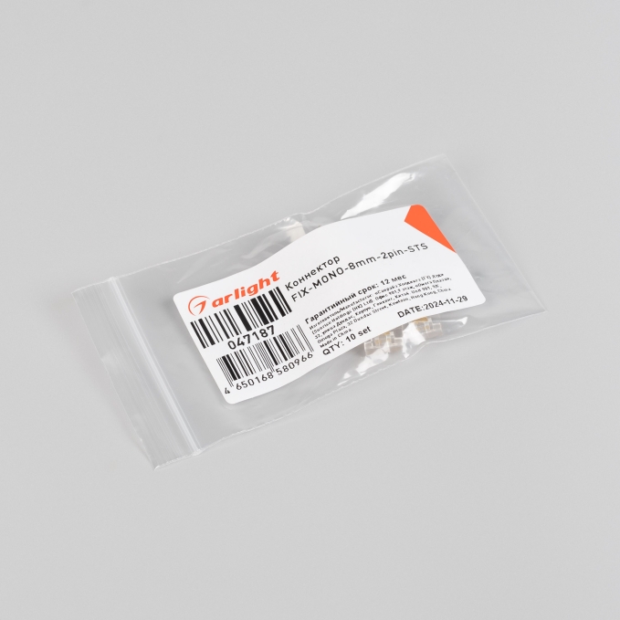 Коннектор FIX-MONO-8mm-2pin-STS , Arlight, 047187, изображение 2 Коннектор FIX-MONO-8mm-2pin-STS , Arlight, 047187, изображение 2