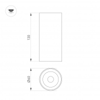 Светильник SP-GABI-SURFACE-R60-12W Day4000 (BK, 36 deg, 230V), Arlight, 050719 Светильник SP-GABI-SURFACE-R60-12W Day4000 (BK, 36 deg, 230V), Arlight, 050719