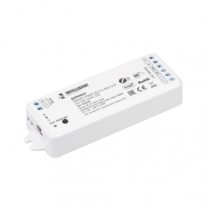 INTELLIGENT ARLIGHT Диммер SMART-PWM-102-72-MIX-SUF (12-36V, 2x5A, ZB), Arlight, 046535, изображение 1 INTELLIGENT ARLIGHT Диммер SMART-PWM-102-72-MIX-SUF (12-36V, 2x5A, ZB), Arlight, 046535, изображение 1