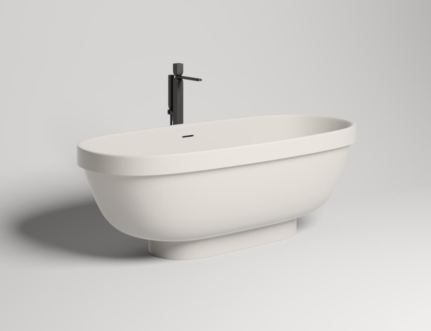 Ванна из искусственного камня Salini Greca 180x80 103121MF белый RAL матовая отдельно стоящая Ванна из искусственного камня Salini Greca 180x80 103121MF белый RAL матовая отдельно стоящая