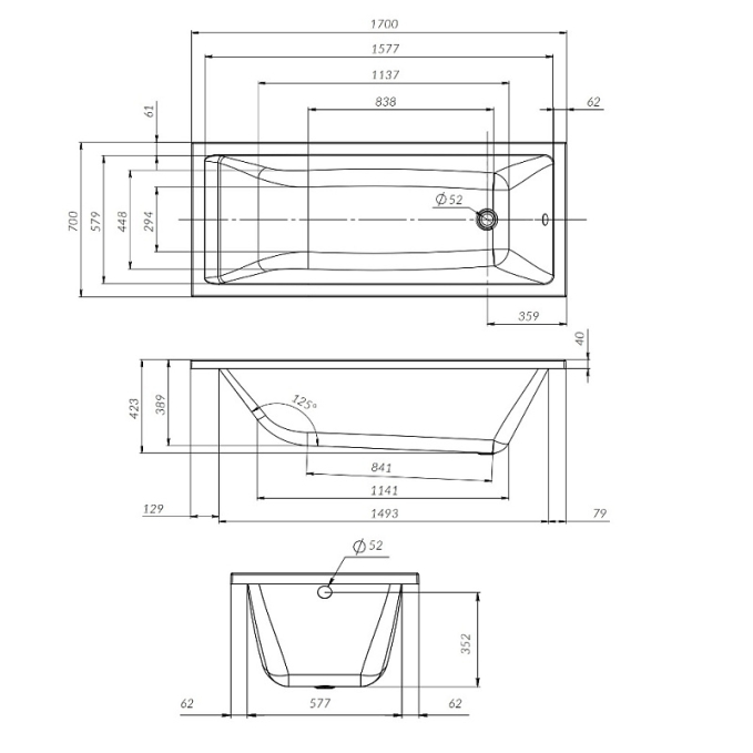 Каркас для ванны AM.PM Gem W93A-170-070W-R Каркас для ванны AM.PM Gem W93A-170-070W-R