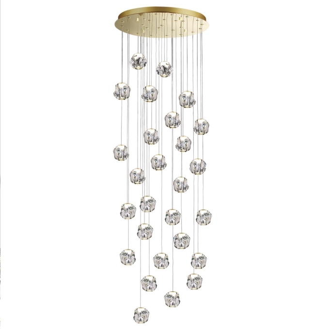 Люстра каскадная LED 120W 4000K 5500Лм JEMSTONE L-VISION ODL25 563 ODEON LIGHT 5085/120L, фото на белом фоне Люстра каскадная LED 120W 4000K 5500Лм JEMSTONE L-VISION ODL25 563 ODEON LIGHT 5085/120L, фото на белом фоне