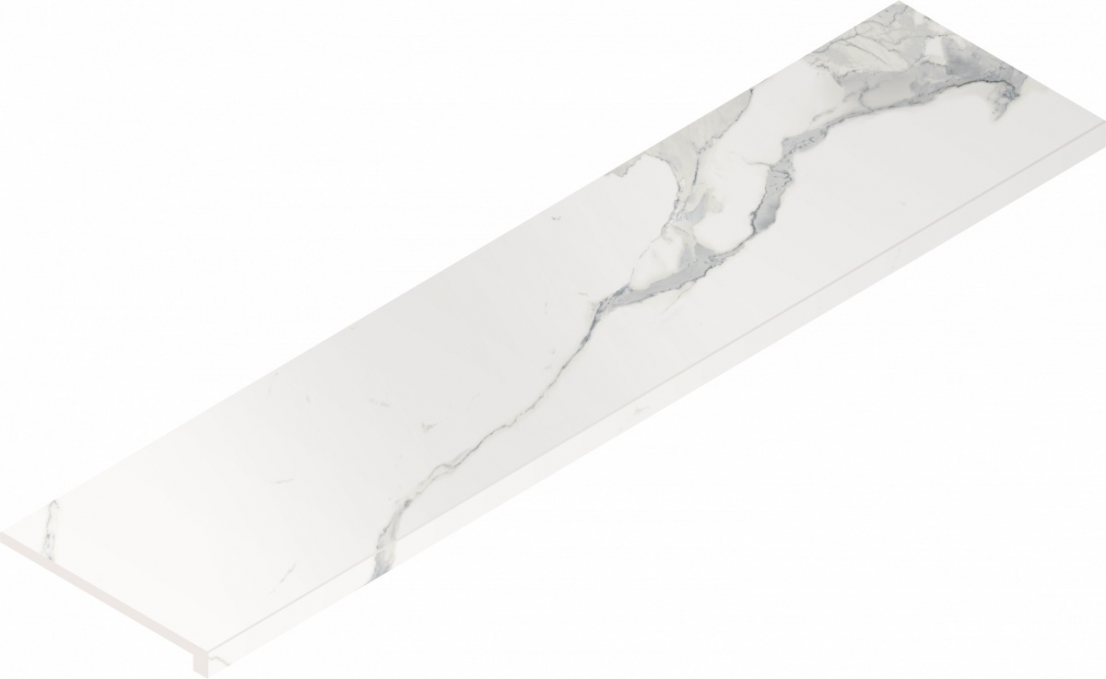 Ступень Italon Stellaris Statuario White угловая правая 33x120, 620070002598 Ступень Italon Stellaris Statuario White угловая правая 33x120, 620070002598